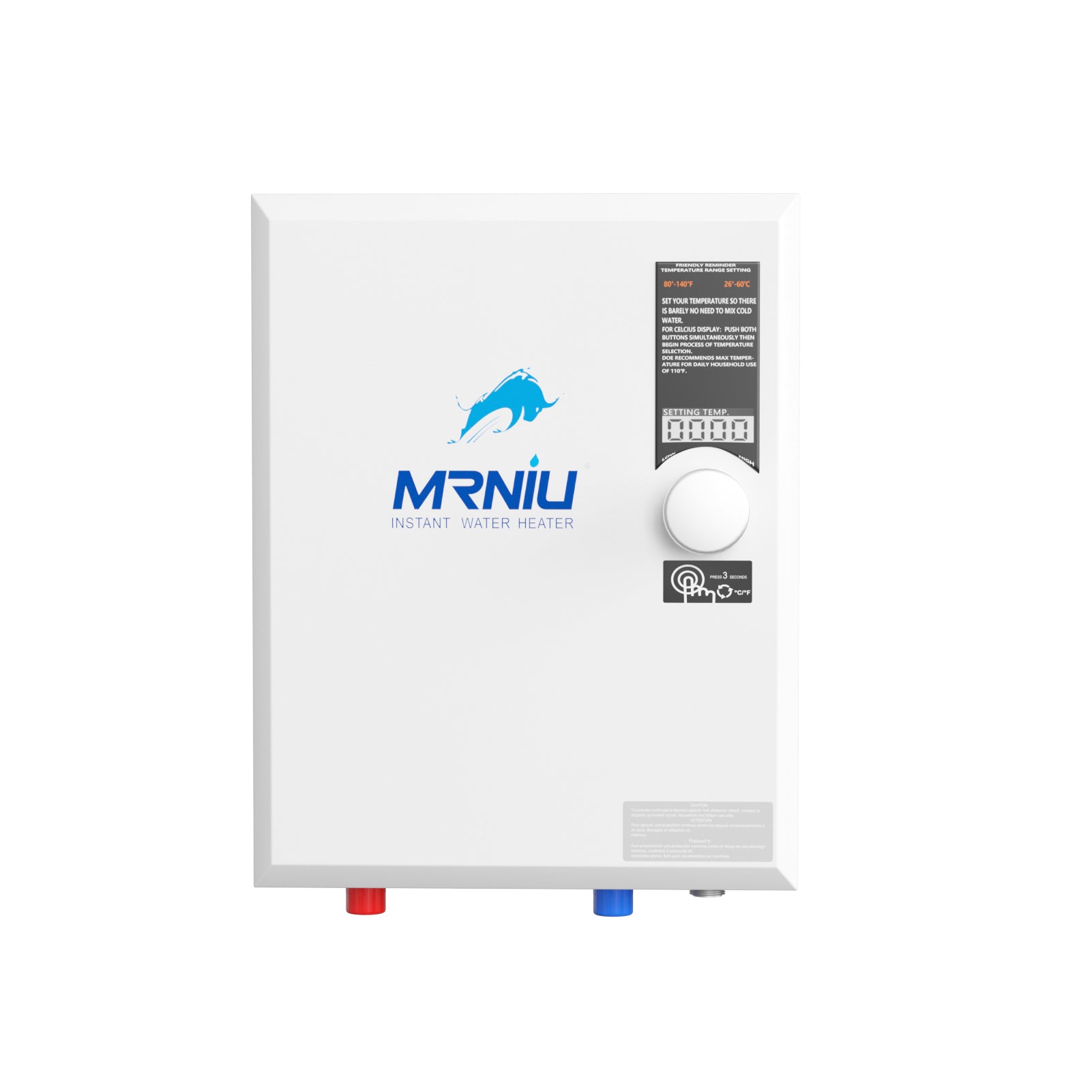 Mrniu 27 Tankless Water Heater, Electric, 240V 27-kW