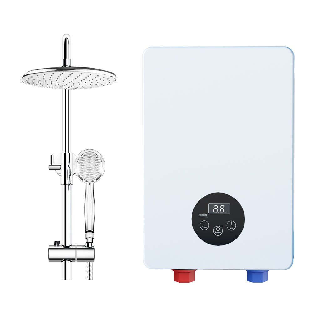 Mr.niu 220v 50/60hz led digital display touch control instant electric hot shower water heater under sink