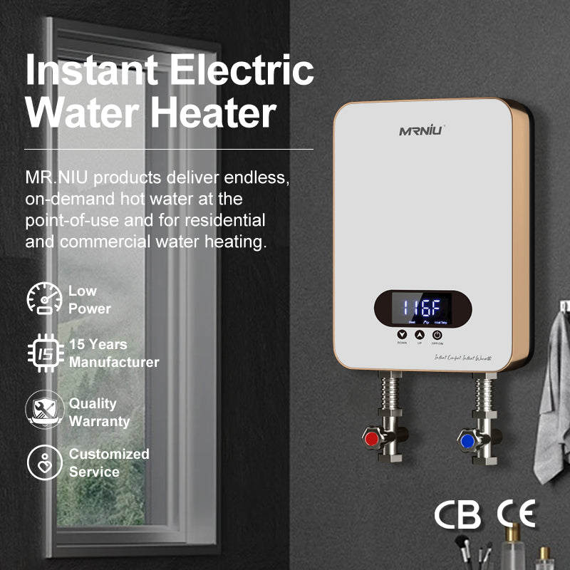 Bathroom kitchen Wall Mount Instant Electric Tankless Water Heater 6000W Fast Heating For Household Hotel Shower 220V-240V Chao1